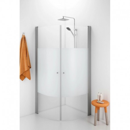 Dušo kabina IDO Showerama 10-4 80X80, dalinai matinis stiklas