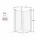 Dušo kabina IDO Showerama 10-4 80X80, dalinai matinis stiklas