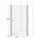 Dušo durys į nišą IDO Showerama 10-0 800, skaidrus stiklas