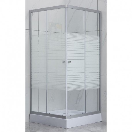 Dušo kabina SC90 90x90 su pusapvaliu  padu