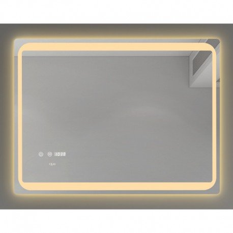 Veidrodis 45631 LED išmanus su funkcija nuo rasojimo, laikrodžiu ir termometru