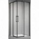 Dušo kabina ELEGANCE 90x90 juoda/skaidri be pado
