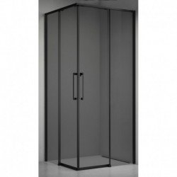 Dušo kabina ELEGANCE 90x90 juoda/pilka be pado