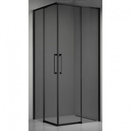 Dušo kabina ELEGANCE 90x90 juoda/pilka be pado