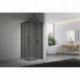Dušo kabina ELEGANCE 90x90 juoda/pilka be pado