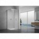 Dušo kabina LUXERA 80x80 chrom/skaidri be pado