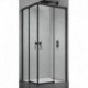 Dušo kabina LUXERA 80x80 juoda/skaidri be pado