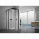 Dušo kabina LUXERA 90x90 juoda/skaidri be pado