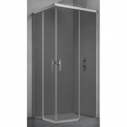 Dušo kabina LUXERA 100x100 chrom/skaidri be pado