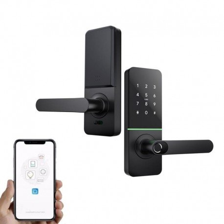 Išmanioji durų rankena iNOVO HV15B DIN Juoda