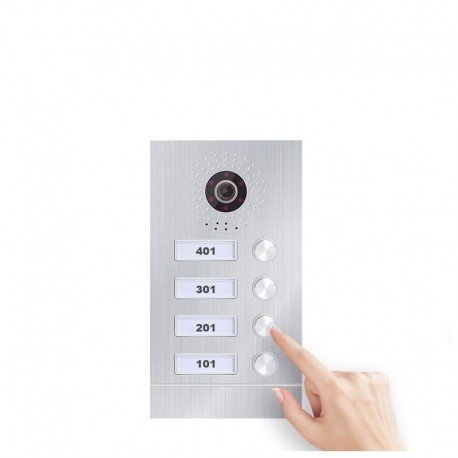 Video telefonspynė iki 4 abonentų 4 objektai sidabrinė 97220-4-1080P