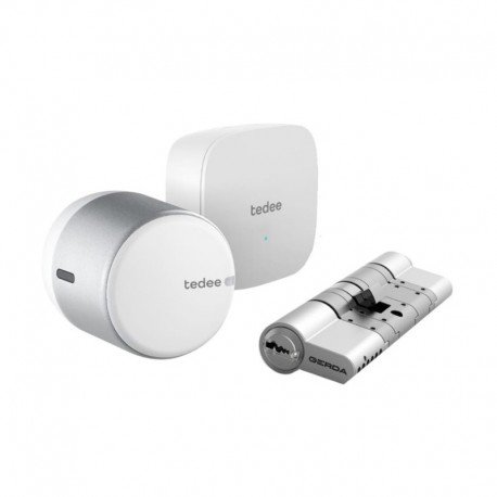 TEDEE GO išmanios spynos komplektas  Bluetooth Wi-Fi su nuotoliniu valdymu sidabrinis