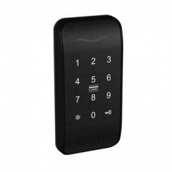 Spintelių durų užraktas spyna juoda TT LOCK