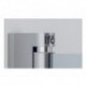 Pusapvalė dušo sienelė Ifö Space SBNK 800 Silver, skaidrus stiklas su rankenos profiliu