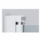 Pusapvalė dušo sienelė Ifö Space SBVK 800 White, skaidrus stiklas su rankenos profiliu