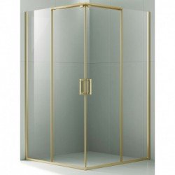 Dušo kabina AW1142 100x100 GOLD skaidri be pado