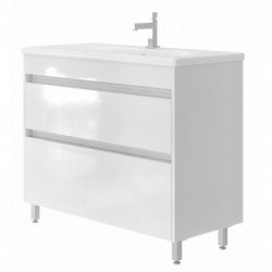 Vonios kambario spintelė su praustuvu LUTON LT-100 balta