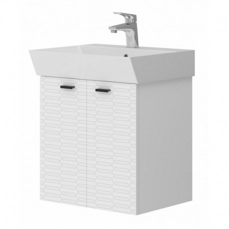 Vonios kambario spintelė su praustuvu Piccolo PC-50 balta pakabinama