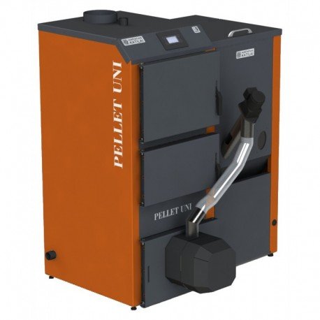Katilas granulinis PELLET UNI 20 su 20kW degikliu ir 320 l talpa su KIPI ROT degikliu