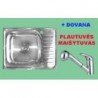  Nerūdijančio plieno plautuvė 927 kairė/dešinė  uždedama su sifonu DOVANA maišytuvas virtuvinis A2210