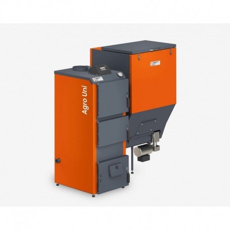 Katilas granulinis AGRO UNI 20 su 20 kW Zenono degikliu  400l talpa ir pelenų šalinimo mechanizmu