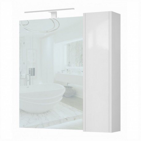 Spintelė BRONX su veidrodžiu MC-80 balta pakabinama