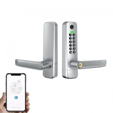 Išmani durų rankena INOVO S06B-S Waterproof IP55 Bluetooth lauko varteliams