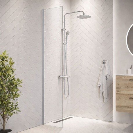 Dušo sienelė AQUALUX 30x200 chrome