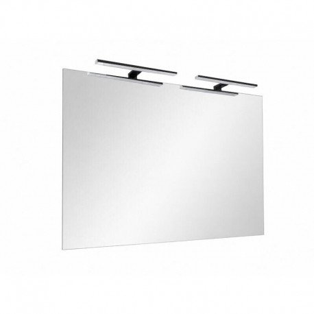 Veidrodis su LED šviestuvais Aourow2 Black 120x80