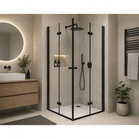 Dušo kabina SANREMO Black DD 90x90