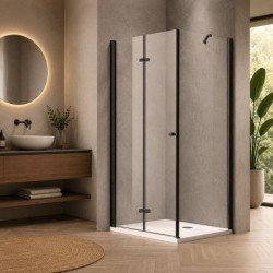 Dušo kabina SANREMO Black DW 90x90