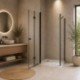 Dušo kabina SANREMO Black DW 90x90