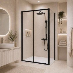 Dušo kabina CITY Asti 100x90 black