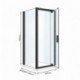 Dušo kabina NAPOLI black DW 90x90