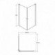 Dušo kabina NAPOLI black DD 90x90