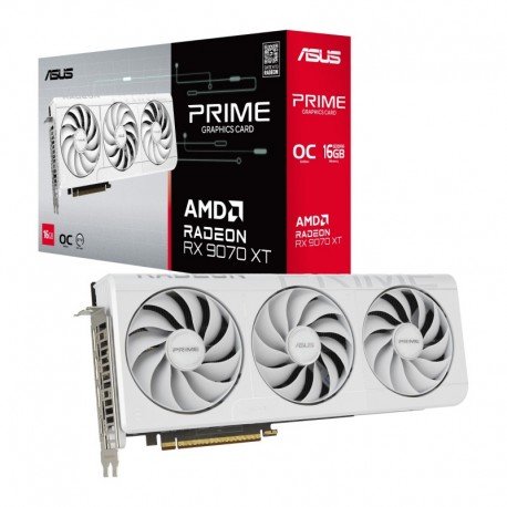 Vaizdo plokštė Asus Prime Radeon RX 9070 XT White OC Edition 16GB GDDR6
