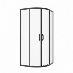 Dušo kabina TIVOLI 80x80 black, skaidrus stiklas
