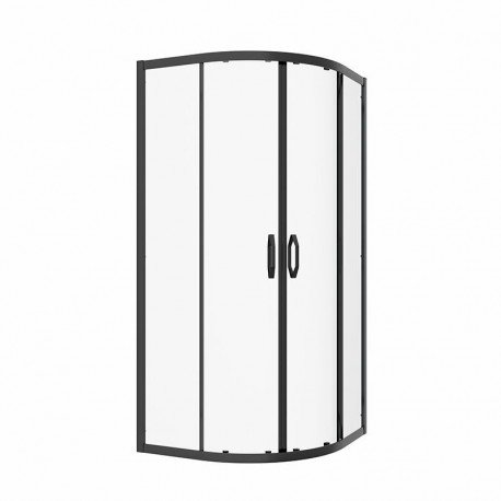 Dušo kabina TIVOLI 80x80 black, skaidrus stiklas