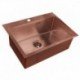 Nerūdijančio plieno plautuvė D6045HC COPPERY su sifonu