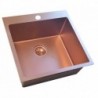Nerūdijančio plieno plautuvė D5050HC COPPER su sifonu