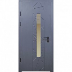 Lauko durys MAGDA T2-128ST 85D SU STIKLU grafitas