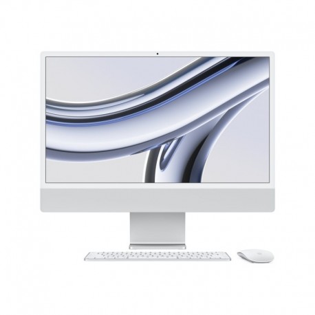 Kompiuteris Apple iMac 24” 4.5K Retina, Apple  M3 8C CPU, 10C GPU/8GB/256GB SSD/Silver/INT 