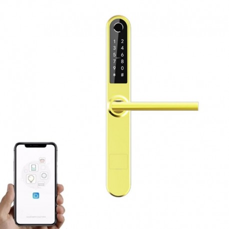 Išmanioji durų rankena iNOVO Waterproof IP55  Bluetooth  Geltona