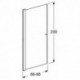 Tiesi dušo sienelė IDO Showerama 10-01 700, skaidrus stiklas